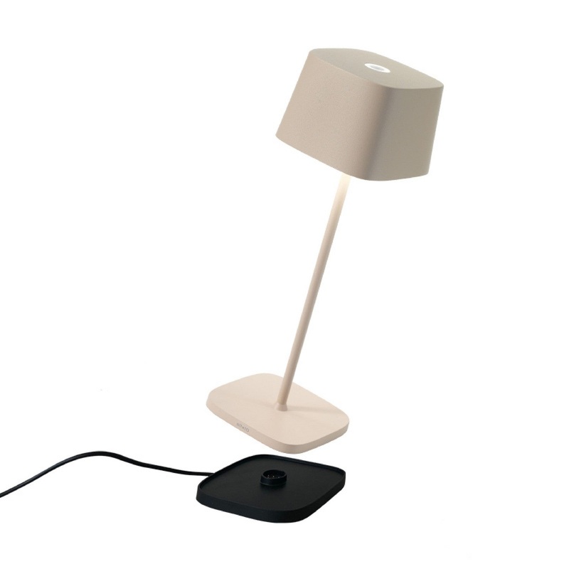 Zafferano LD0870S4 Ofelia LED Table Lamp, Sand