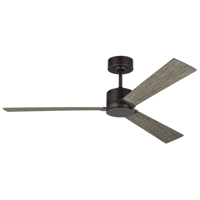 Visual Comfort Fan 3RZR52AGP Rozzen 52 Ceiling Fan, Aged Pewter