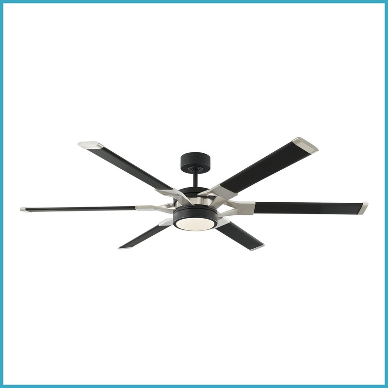 Visual Comfort Fan 6LFR62MBKD Loft 62 Ceiling Fan, Midnight Black
