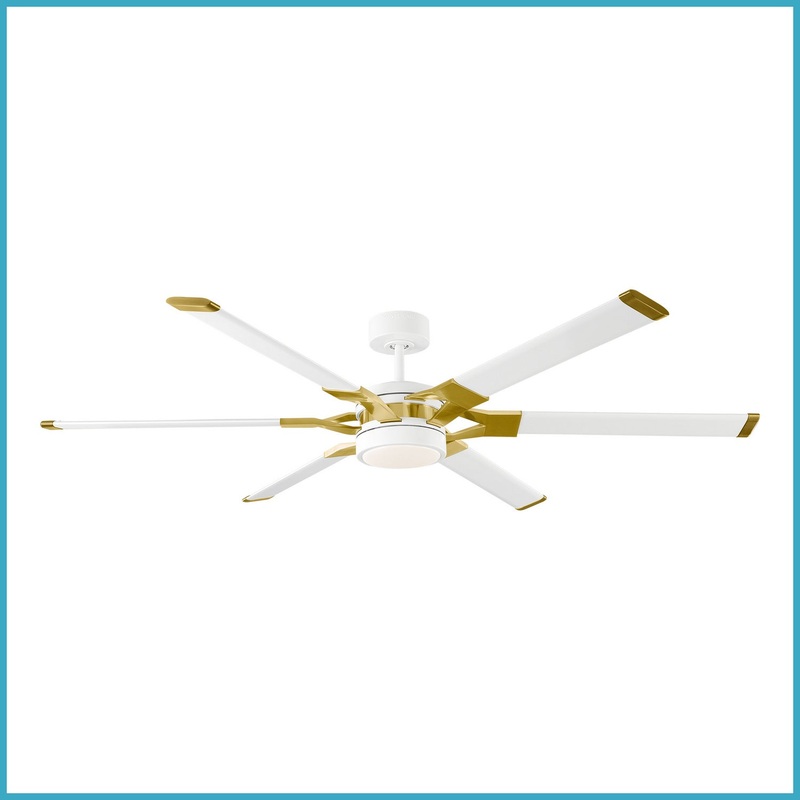 Visual Comfort Fan 6LFR62RZWBBSD Loft 62 Ceiling Fan, Matte White