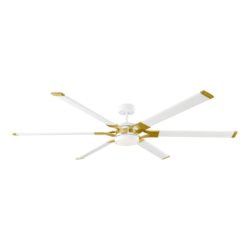 Visual Comfort Fan 6LFR72RZWBBSD Loft 72 Ceiling Fan, Matte White