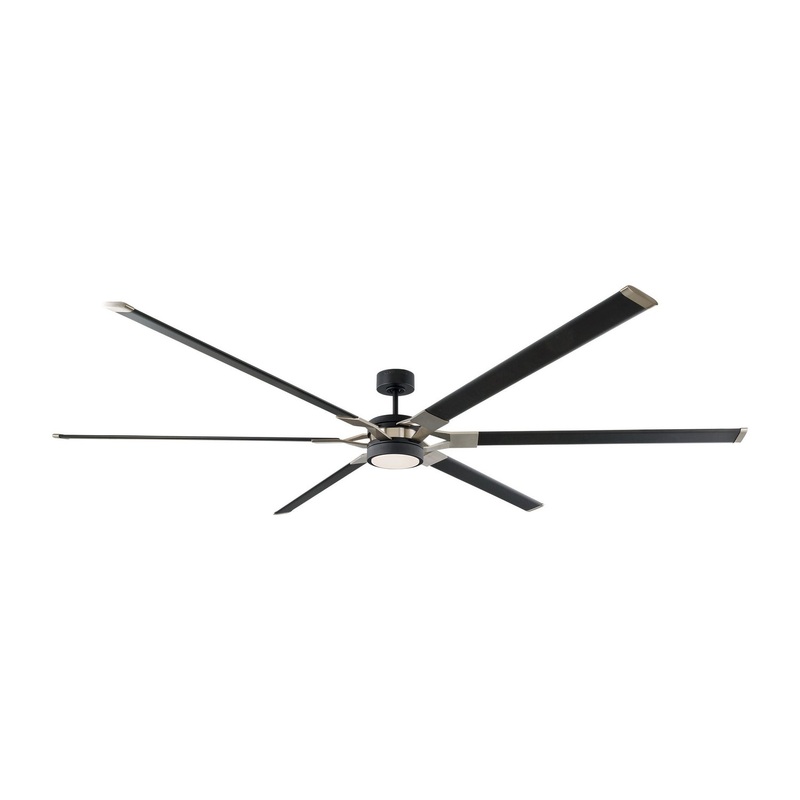 Visual Comfort Fan 6LFR96MBKD Loft 96 Ceiling Fan, Midnight Black