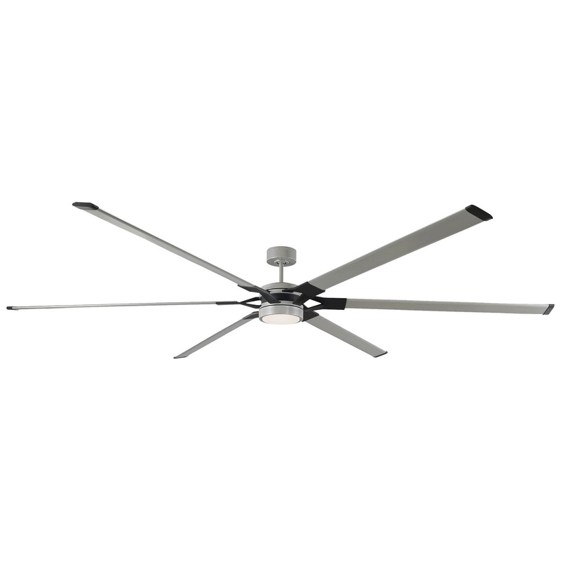 Visual Comfort Fan 6LFR96PBSD Loft 96 Ceiling Fan, Painted Brushed Steel