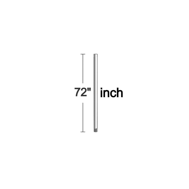 Visual Comfort Fan DR72PN Universal Downrod, Polished Nickel