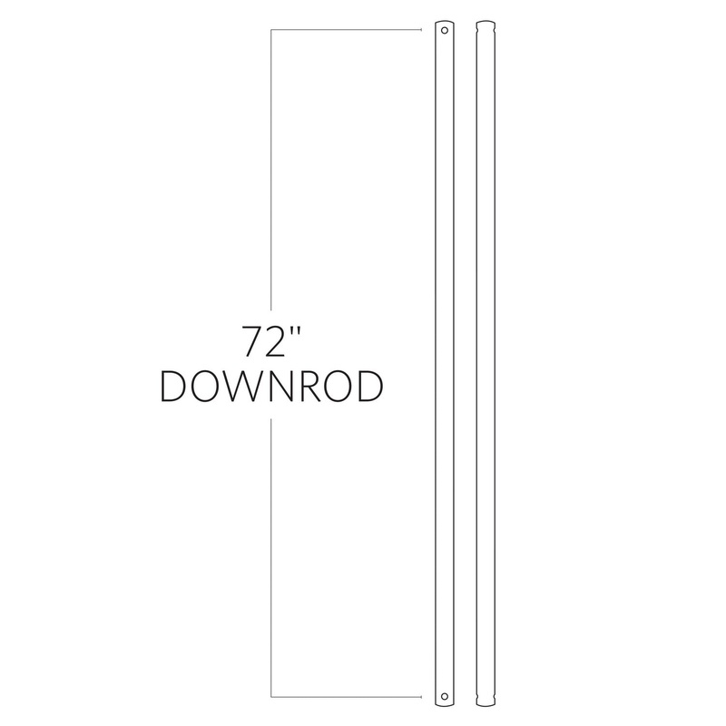 Visual Comfort Fan DR72SN Universal Downrod, Satin Nickel