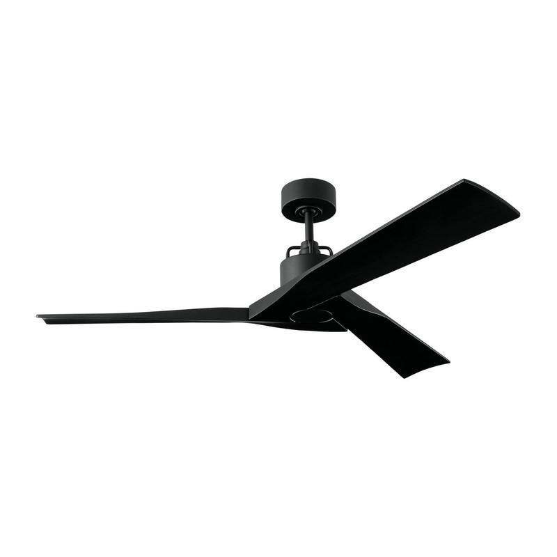 Visual Comfort Fan 3ALMSM52MBK Alma 52 Smart Ceiling Fan, Midnight Black