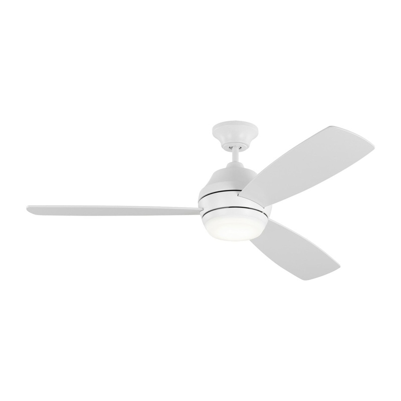 Visual Comfort Fan 3IKDR52RZWD Ikon 52 LED Ceiling Fan, Matte White