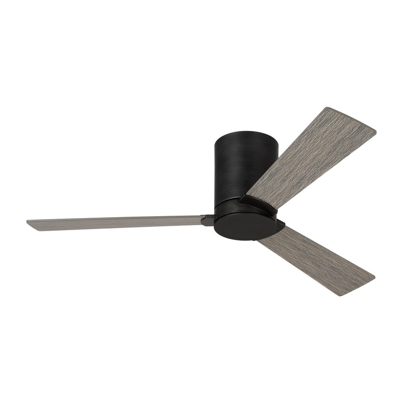 Visual Comfort Fan 3RZHR52AGP Rozzen 52 Hugger Ceiling Fan, Aged Pewter