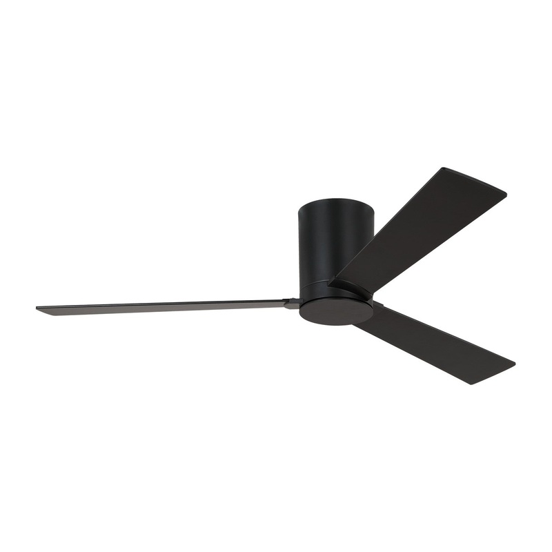 Visual Comfort Fan 3RZHR52MBK Rozzen 52 Hugger Ceiling Fan, Midnight Black