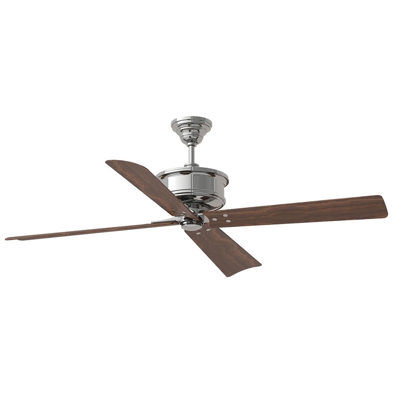 Visual Comfort Fan 4SBWR56PN Subway 56 Ceiling Fan, Polished Nickel