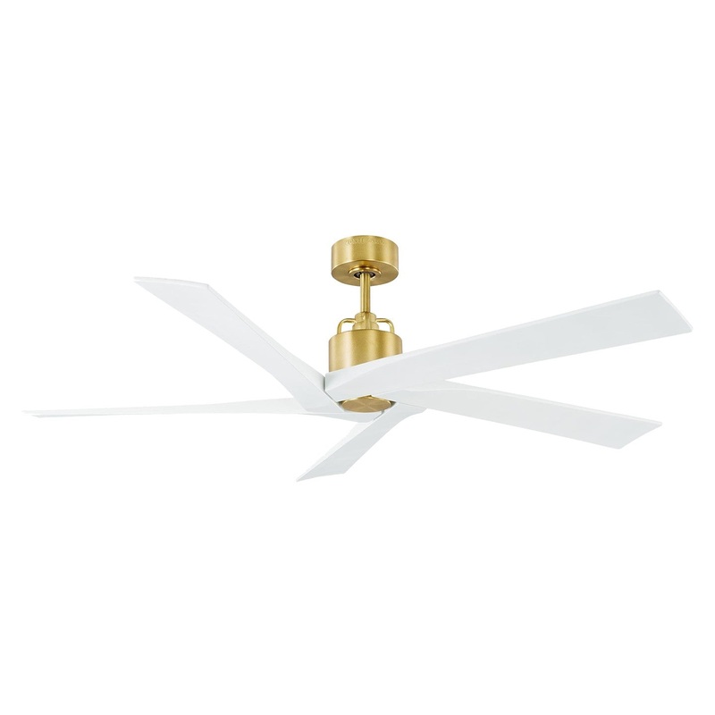 Visual Comfort Fan 5ASPR56BBS Aspen 56 Ceiling Fan, Burnished Brass