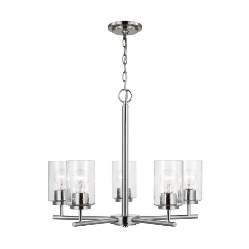 Generation Lighting 31171-962 Oslo Five Light Chandelier, Brushed Nickel