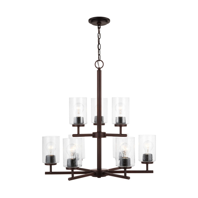 Generation Lighting 31172-710 Oslo Nine Light Chandelier, Bronze