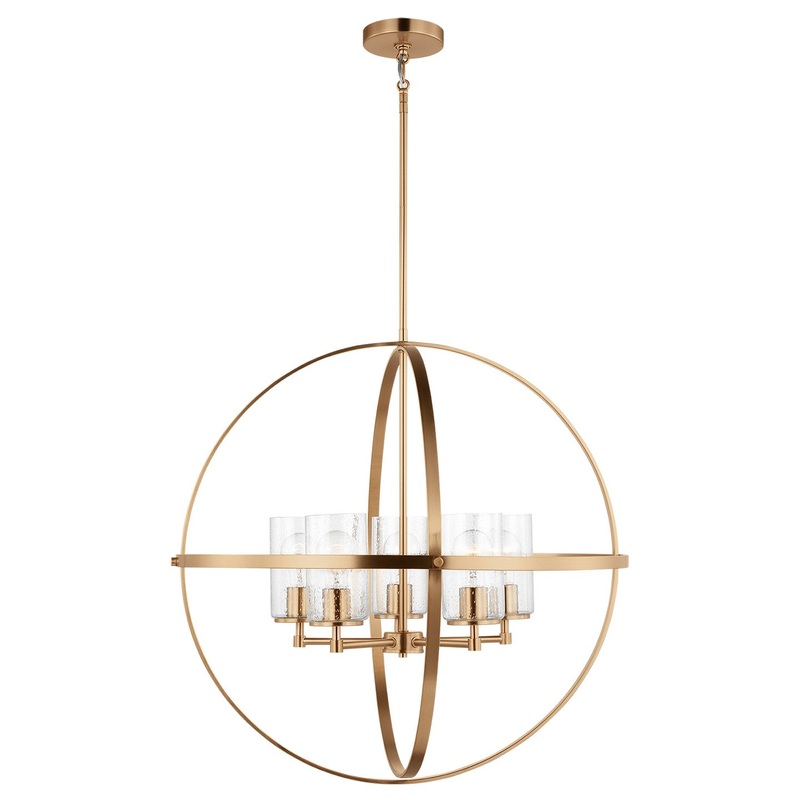 Generation Lighting 3124675-848 Alturas Five Light Chandelier, Satin Brass