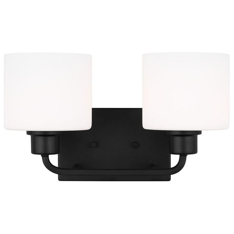 Generation Lighting 4428802EN3-112 Canfield Two Light Wall / Bath, Midnight Black
