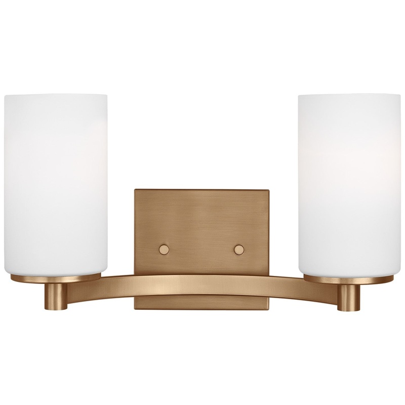 Generation Lighting 4439102-848 Hettinger Two Light Wall / Bath, Satin Brass