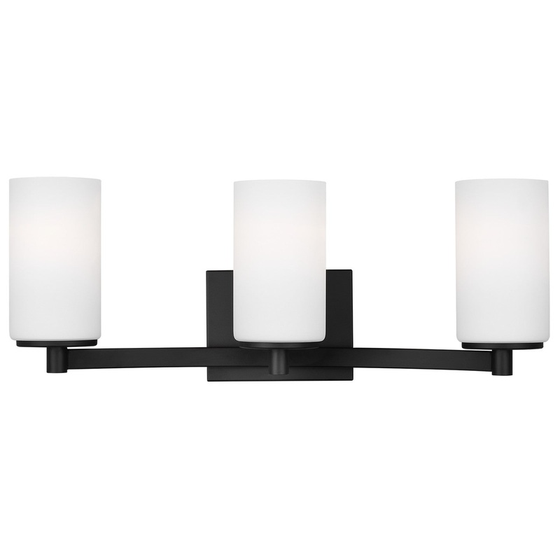 Generation Lighting 4439103-112 Hettinger Three Light Wall / Bath, Midnight Black