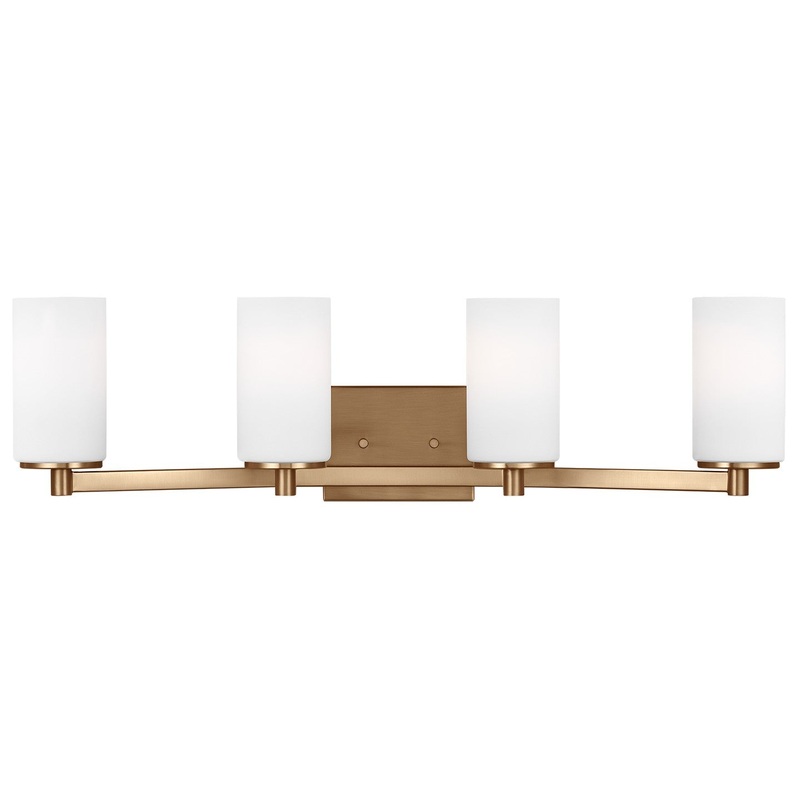 Generation Lighting 4439104EN3-848 Hettinger Four Light Wall / Bath, Satin Brass