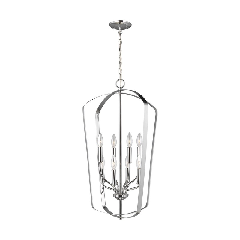 Generation Lighting 5134908EN-05 Romee Eight Light Hall / Foyer, Chrome