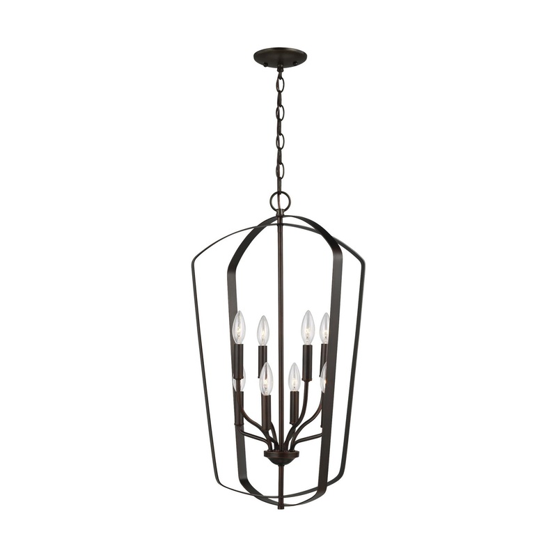 Generation Lighting 5134908EN-710 Romee Eight Light Hall / Foyer, Bronze