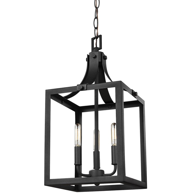 Generation Lighting 5140603EN-12 Labette Three Light Hall / Foyer, Black