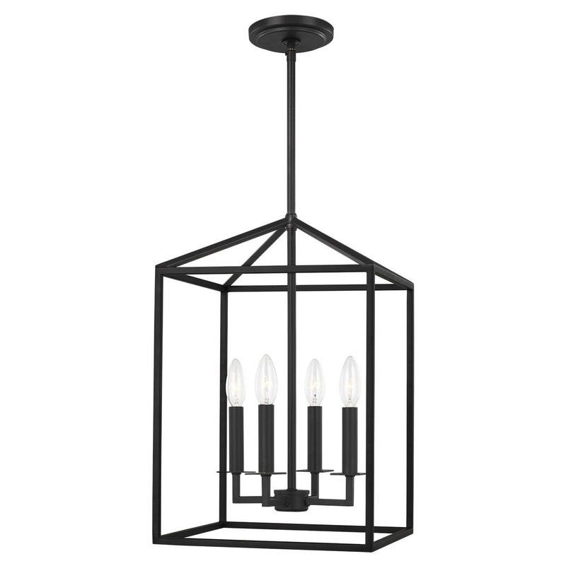 Generation Lighting 5215004EN-112 Perryton Four Light Hall / Foyer, Midnight Black