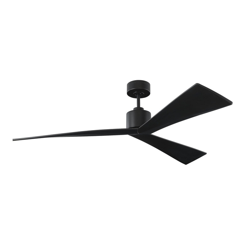 Visual Comfort Fan 3ADR60BKBK Adler 60 Ceiling Fan, Matte Black