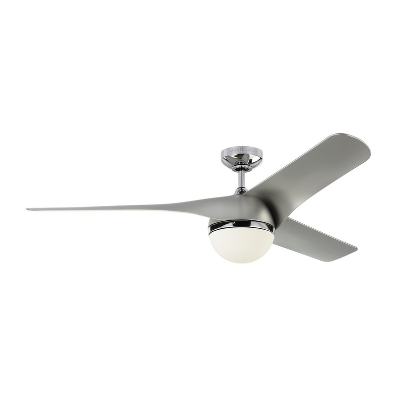 Visual Comfort Fan 3AKR56CHD Akova 56 Ceiling Fan, Chrome