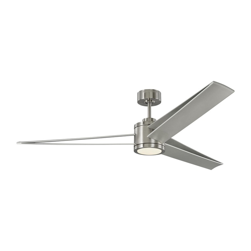 Visual Comfort Fan 3AMR60BSD Armstrong 60 Ceiling Fan, Brushed Steel