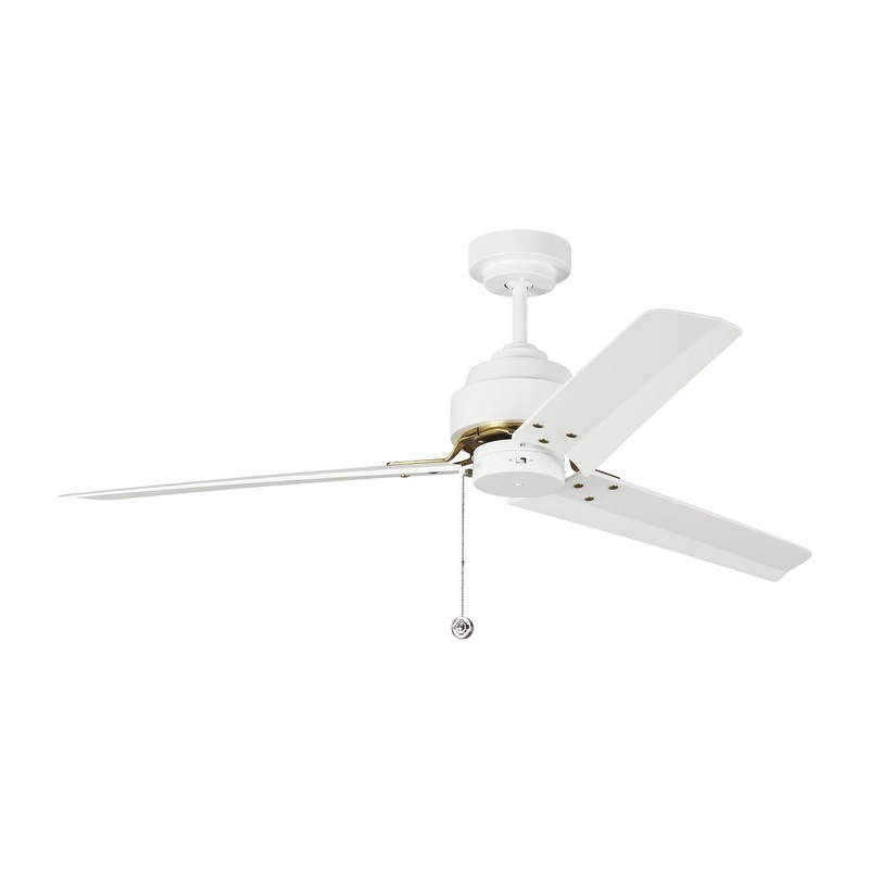 Visual Comfort Fan 3AR54RZWBBS Arcade 54 Ceiling Fan, Matte White (Discontinued)