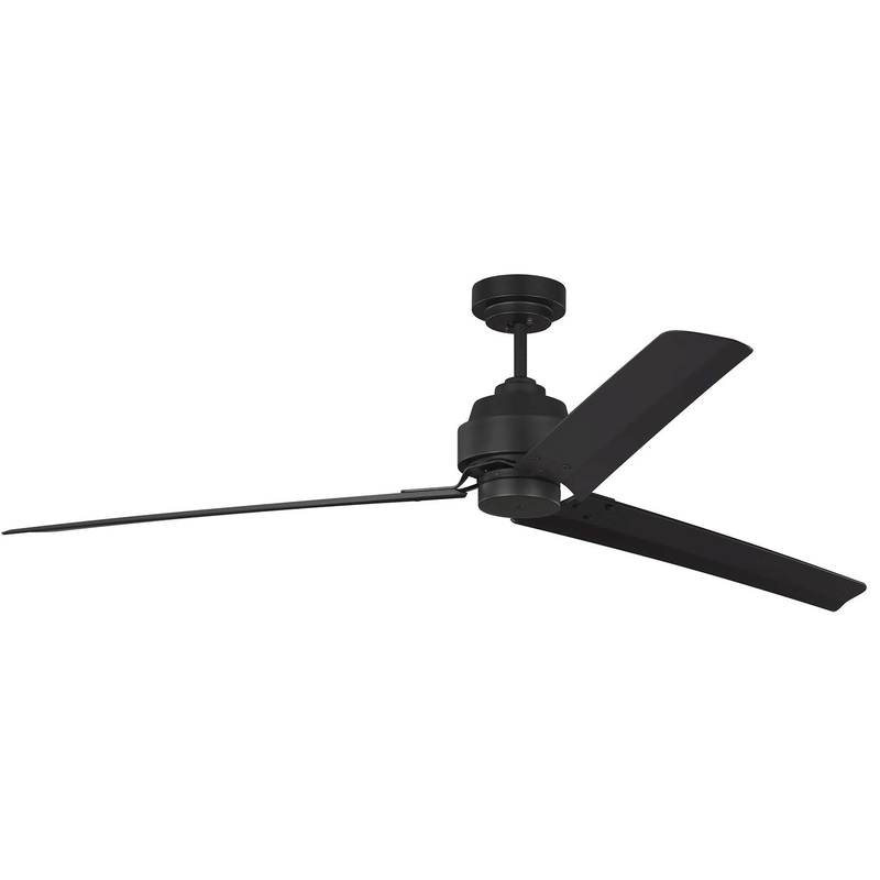 Visual Comfort Fan 3ARR68MBK Arcade 68 Ceiling Fan, Midnight Black
