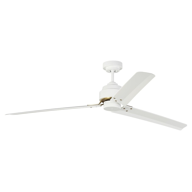 Visual Comfort Fan 3ARR68RZWBBS Arcade 68 Ceiling Fan, Matte White