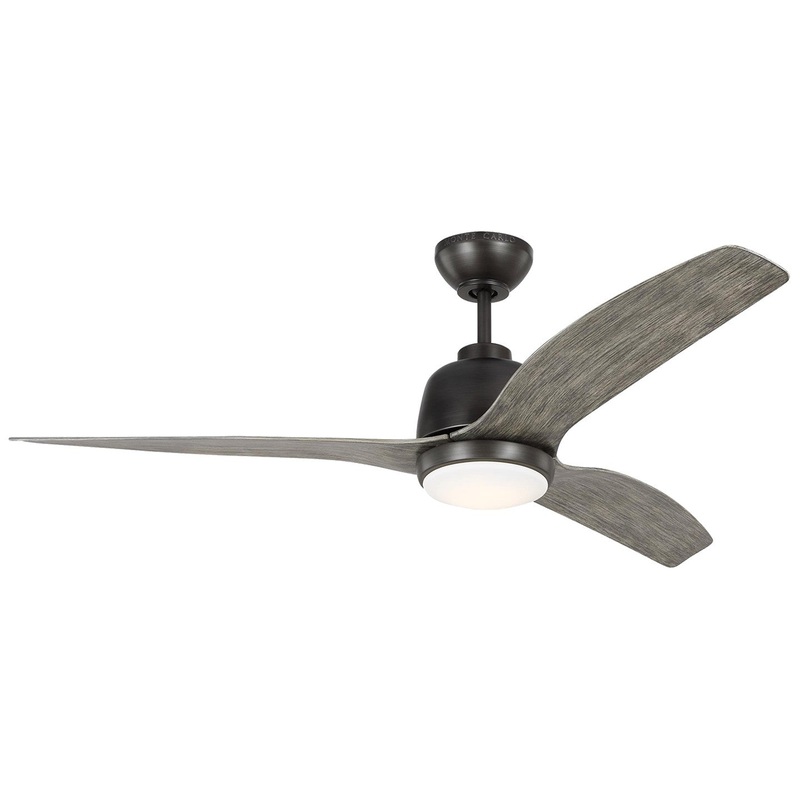 Visual Comfort Fan 3AVLR54AGPD Avila 54 LED Ceiling Fan, Aged Pewter
