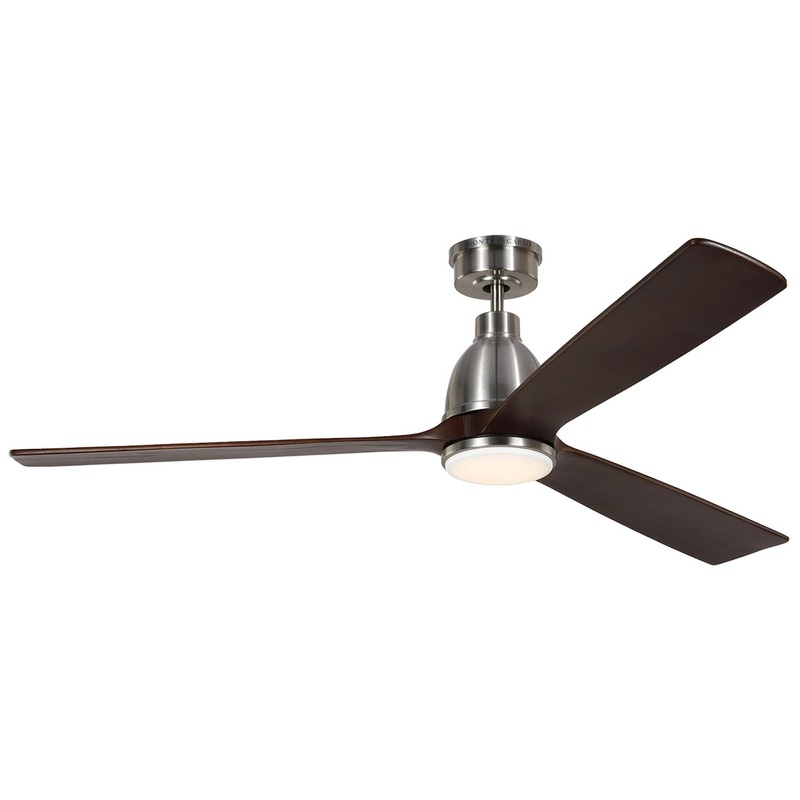 Visual Comfort Fan 3BRYSM60BSD Bryden 60 Smart LED Ceiling Fan, Brushed Steel