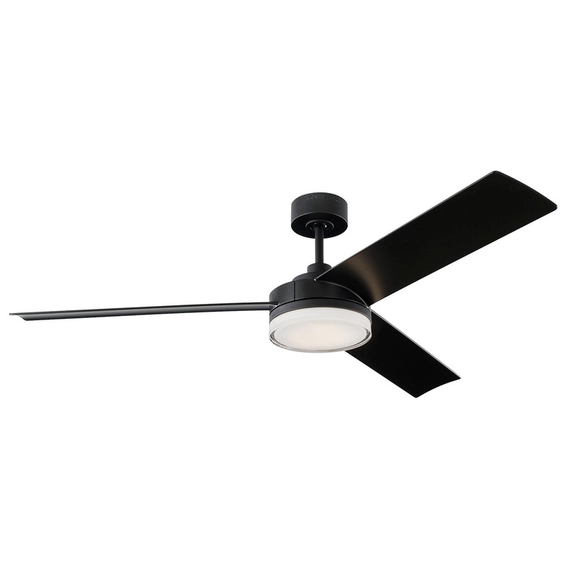Visual Comfort Fan 3CQR56MBKD Cirque 56 Ceiling Fan, Midnight Black