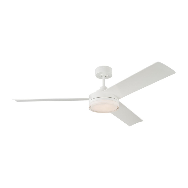 Visual Comfort Fan 3CQR56RZWD Cirque 56 Ceiling Fan, Matte White