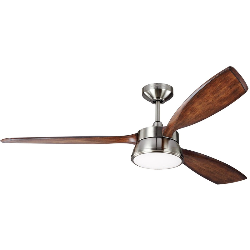 Visual Comfort Fan 3DSTR57BSD Destin 57 Ceiling Fan, Brushed Steel