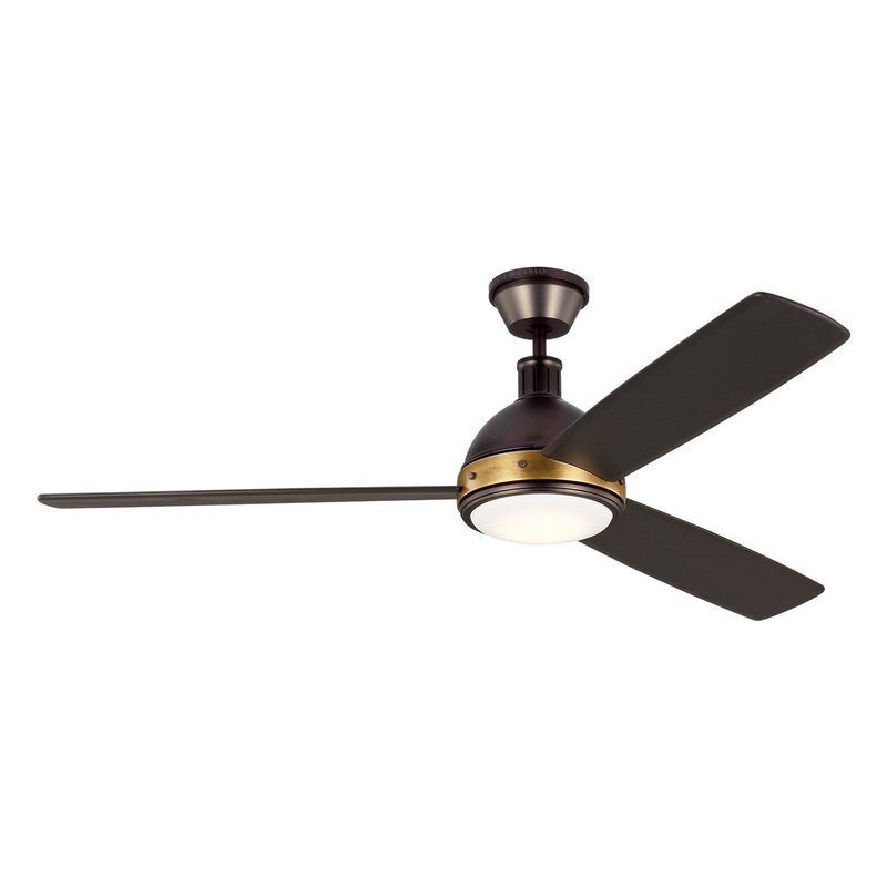 Visual Comfort Fan 3HCKR60BNZHABD Hicks 60 Ceiling Fan, Deep Bronze