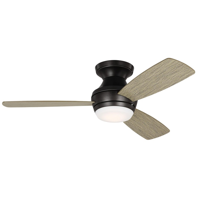 Visual Comfort Fan 3IKR44AGPD Ikon 44 Hugger LED Ceiling Fan, Aged Pewter