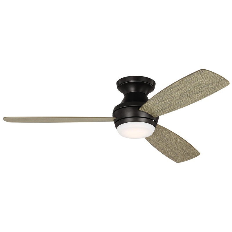 Visual Comfort Fan 3IKR52AGPD Ikon 52 Hugger LED Ceiling Fan, Aged Pewter