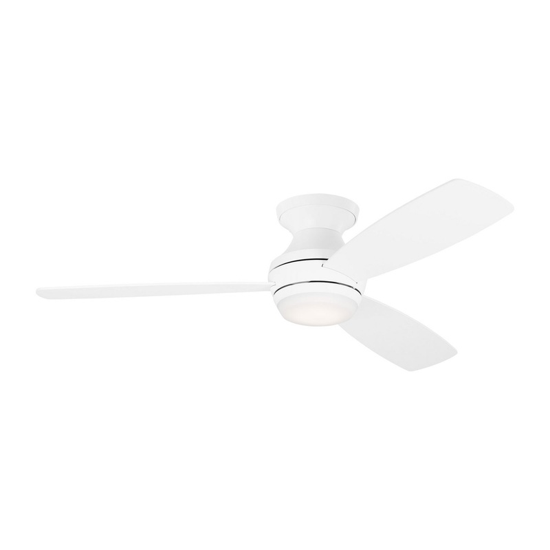 Visual Comfort Fan 3IKR52RZWD Ikon 52 Hugger LED Ceiling Fan, Matte White