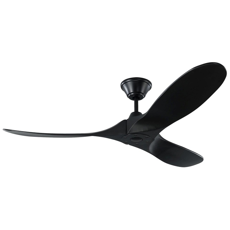 Visual Comfort Fan 3MAVR52BKBK Maverick 52" Ceiling Fan, Matte Black