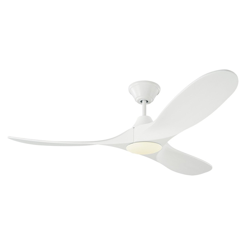 Visual Comfort Fan 3MAVR52RZWD Maverick 52" LED Ceiling Fan, Matte White