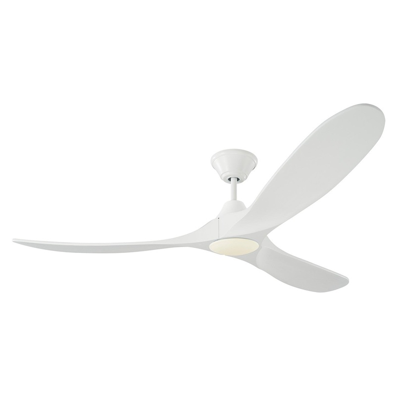 Visual Comfort Fan 3MAVR60RZWD Maverick 60" LED Ceiling Fan, Matte White