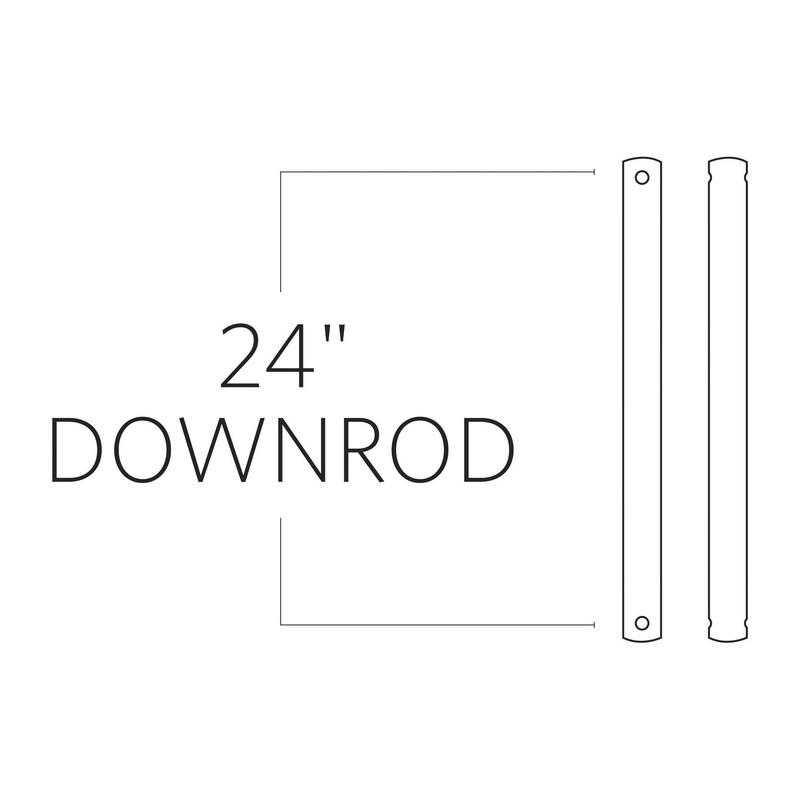 Visual Comfort Fan DR24DWZ Universal Downrod, Dark Weathered Zinc
