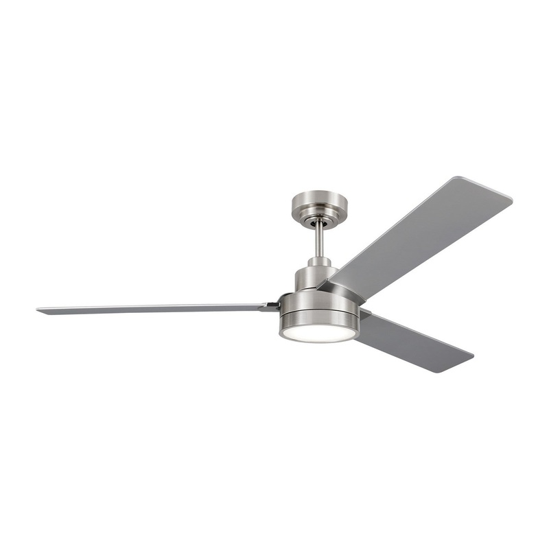 Generation Lighting 3JVR58BS Jovie 58"Ceiling Fan, Brushed Steel