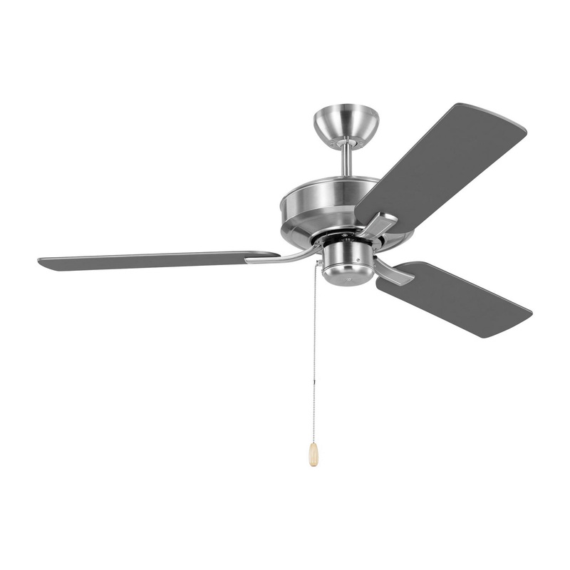 Generation Lighting 3LD48BS Linden 48'' Ceiling Fan, Brushed Steel