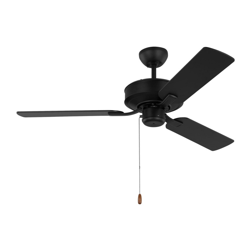 Generation Lighting 3LD48MBK Linden 48'' Ceiling Fan, Midnight Black