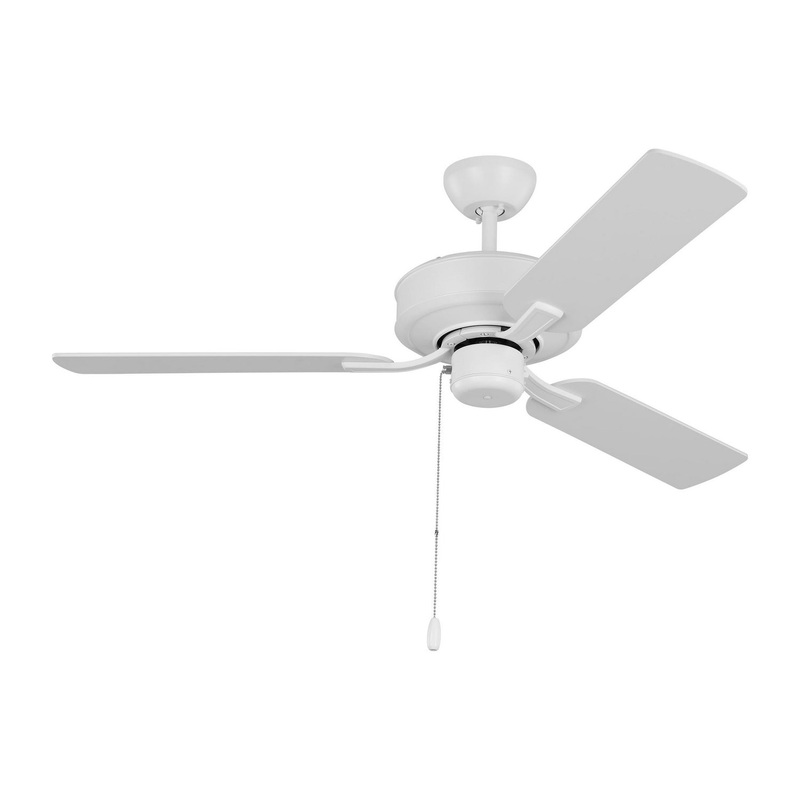 Generation Lighting 3LD48RZW Linden 48'' Ceiling Fan, Matte White
