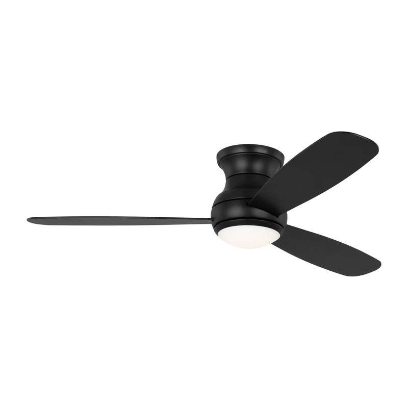 Generation Lighting 3OBSHR52MBKD Orbis 52"Ceiling Fan, Midnight Black